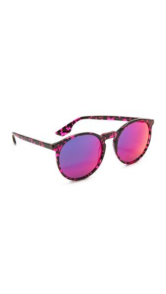 Mcq Alexander Mcqueen Large Round Mirrored Sunglasses