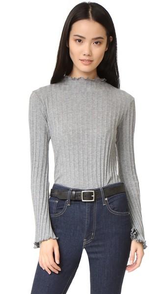 Enza Costa Ruffle Neck Sweater