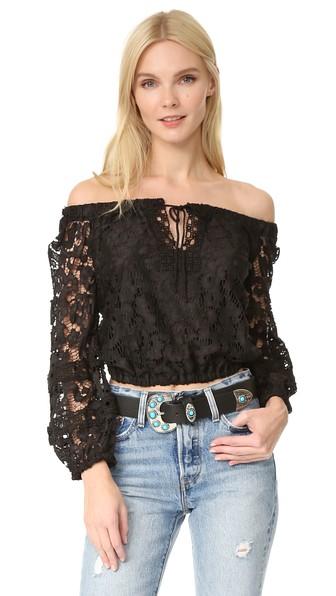 Temptation Positano Off Shoulder Crop Blouse