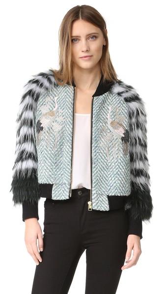 Mila Furs Penny Bomber Jacket