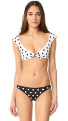 Mara Hoffman Embroidered Cap Sleeve Tie Front Top