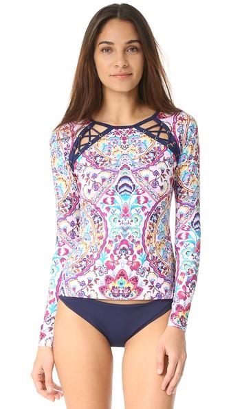Nanette Lepore Festival Folkloric Rash Guard