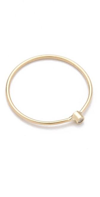 Jennifer Meyer Jewelry 18k Gold Thin Diamond Ring