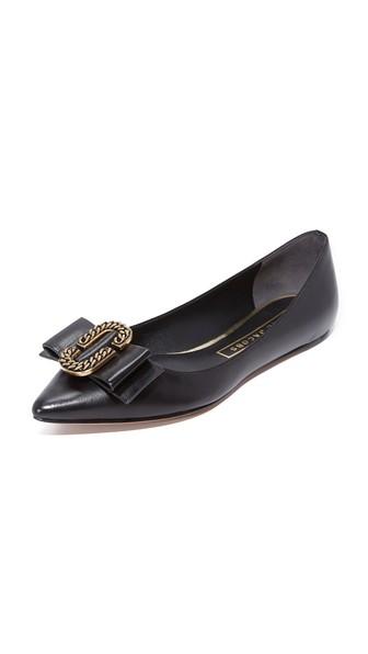 Marc Jacobs Interlock Pointy Toe Ballerina Flats
