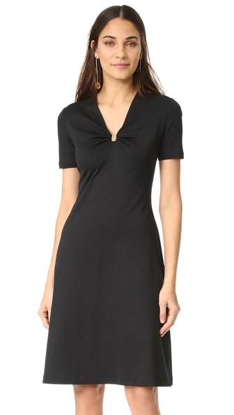 Salvatore Ferragamo Short Sleeve V Neck Dress