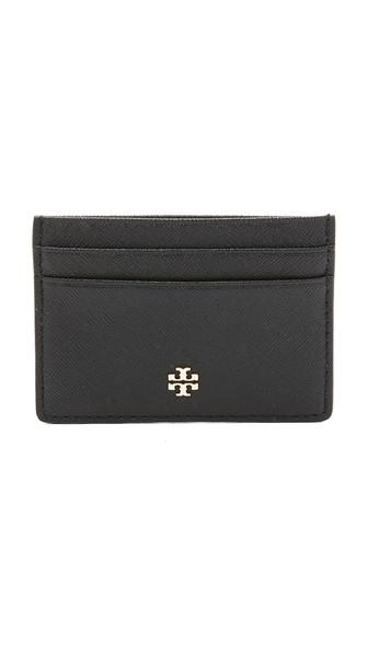 Tory Burch Robinson Slim Card Case - Black