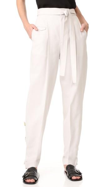 Helmut Lang Loose Fitted Tie Front Trousers