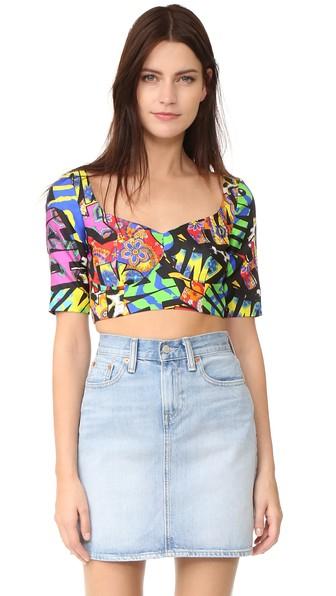 Moschino Print Crop Top
