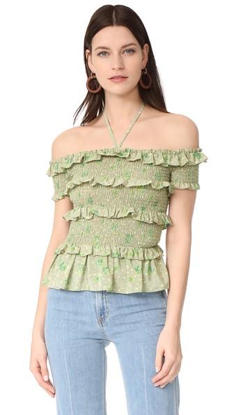 Rebecca Taylor Off Shoulder Fleur Top