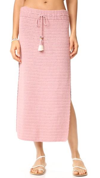 She Made Me Jannah Crochet Midi Skirt