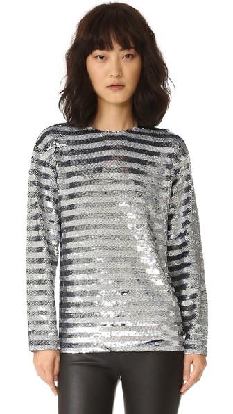 Ashish Reversible Breton Stripe Top