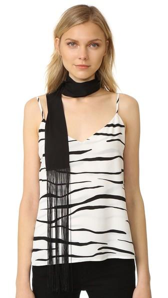 Diane Von Furstenberg Skinny Rectangle Fringe Scarf