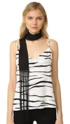 Diane Von Furstenberg Skinny Rectangle Fringe Scarf