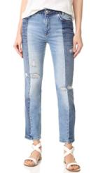 Free People Patchwork Skinny Jeans