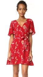 Bb Dakota Laselle Cherry Blossom Printed Wrap Dress
