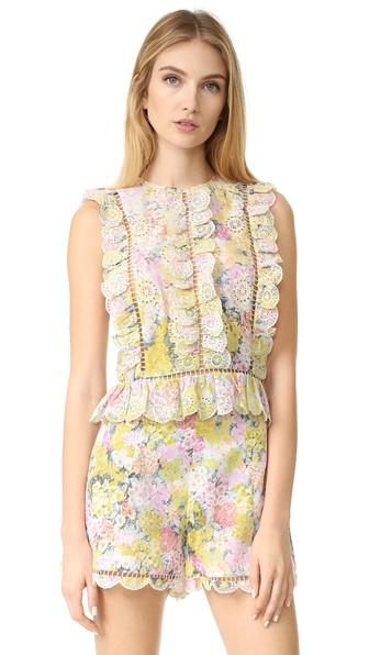 Zimmermann Valour Hydrangea Frill Top