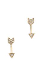Ef Collection Diamond Mini Arrow Stud Earrings