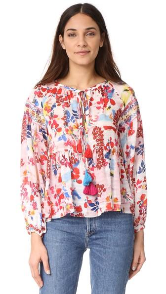 Tanya Taylor Floral Burst Clemence Top