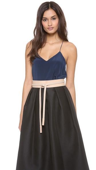 Tibi Classic Racer Back Camisole - Navy