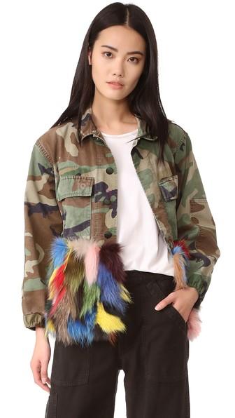 Harvey Faircloth Camo Multi Fur Jacket