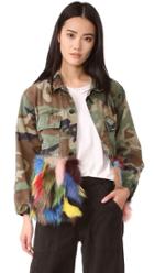 Harvey Faircloth Camo Multi Fur Jacket