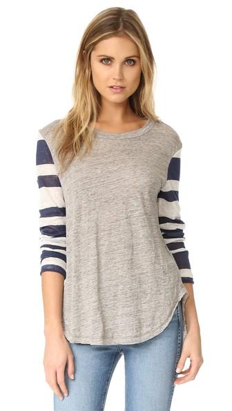 Wilt Stripe Mix Shirttail Tee