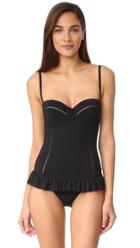 Tory Burch Solid Flounce One Piece