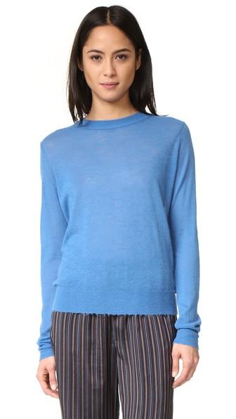 Vince Distressed Trim Cashmere Sweater