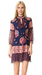 Anna Sui Bouquet Scarf Print Silk Dress