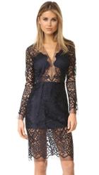 Michelle Mason Long Sleeve Lace Dress