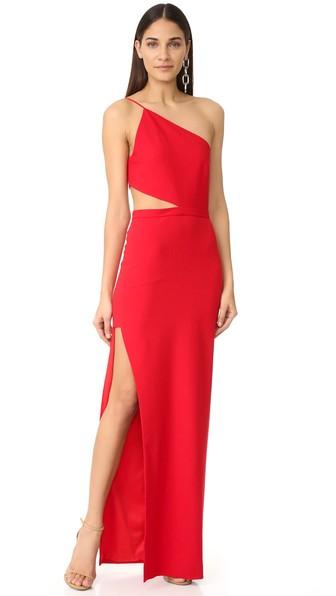 Michelle Mason Asymmetrical Bandeau Gown