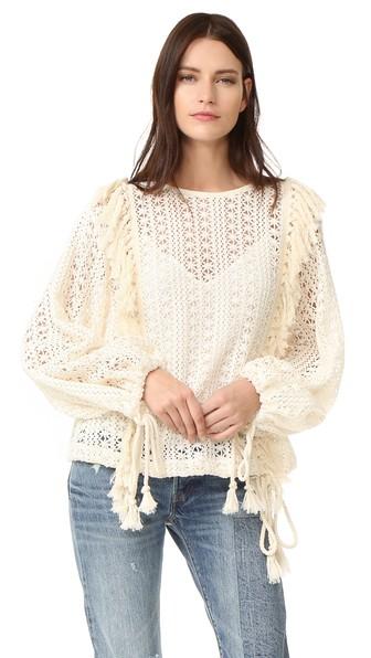See By Chloe Crochet Lace Top