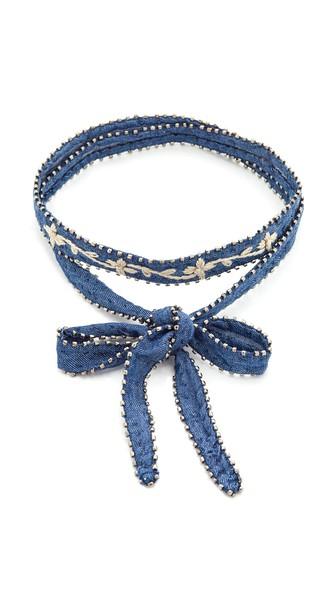 Chan Luu Embroidered Convertible Choker Necklace