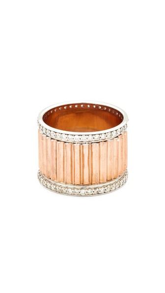 Walters Faith Clive Wide Diamond Fluted Band Ring