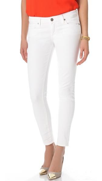 Paige Denim Skyline Ankle Skinny Jeans - Optic White