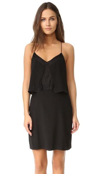 Madewell Lace Inset Silk Dress