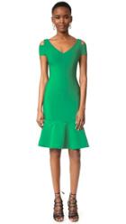 Yigal Azrouel Cap Sleeve Peplum Dress