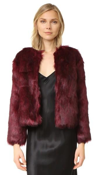 Cupcakes And Cashmere Snyder Luxe Faux Fur Jacket