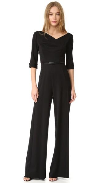 Black Halo 3 4 Sleeve Jackie Jumpsuit