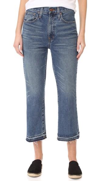 Madewell Relaxed Crop Flare Jeans With Let Down Hem