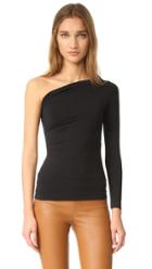 Helmut Lang Long Sleeve One Shoulder Top