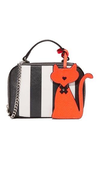 Milly Stripe Saffiano Mini Satchel