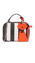 Milly Stripe Saffiano Mini Satchel