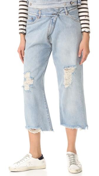 Mm6 Destroyed Cropped Jeans