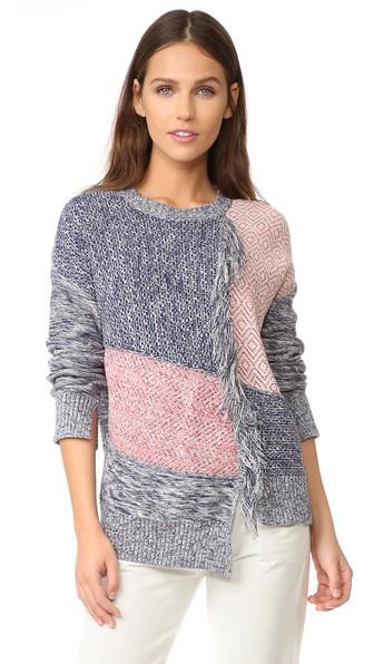 Bcbgmaxazria Fringed Patch Sweater