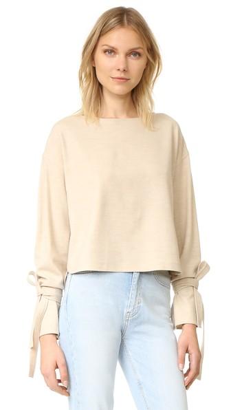Helmut Lang Sonar Wool Sleeve Tie Top