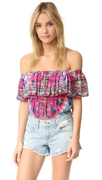 Camilla Midriff Frill Top
