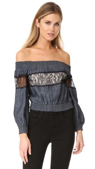 Alice Olivia Celia Off The Shoulder Top