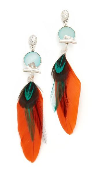 Gas Bijoux Serti Plume Earrings
