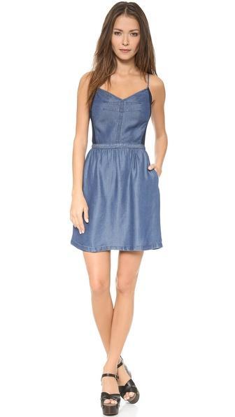 Splendid Chambray Mini Dress - Dark